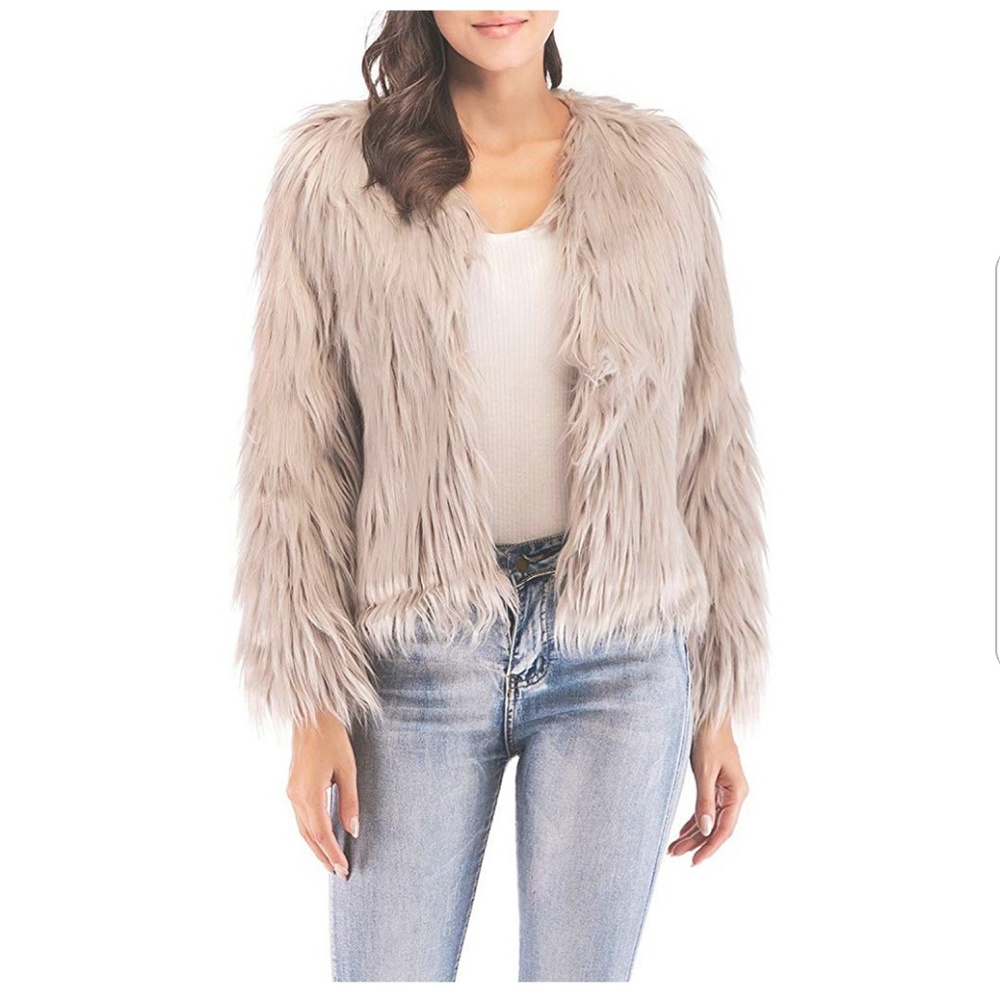 NWOT Faux Fur Jacket Size S